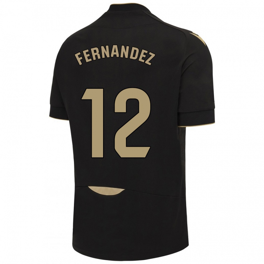 Kinder Sandra Fernández León #12 Schwarz Auswärtstrikot Trikot 2023/24 T-Shirt Österreich