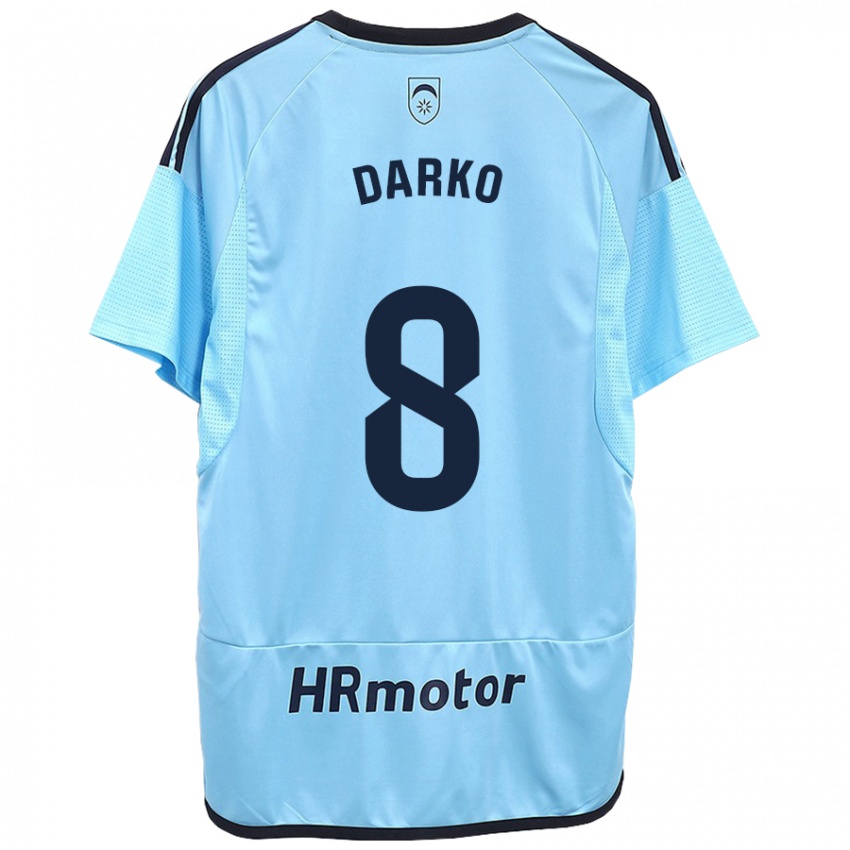 Kinder Darko Brasanac #8 Blau Auswärtstrikot Trikot 2023/24 T-Shirt Österreich