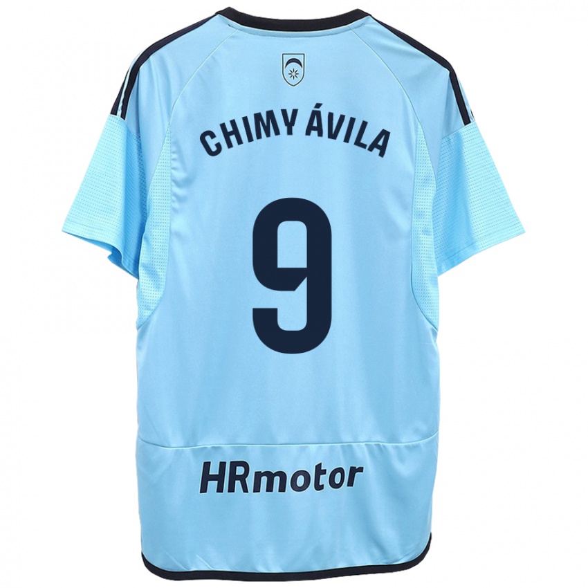 Kinder Chimy Ávila #9 Blau Auswärtstrikot Trikot 2023/24 T-Shirt Österreich