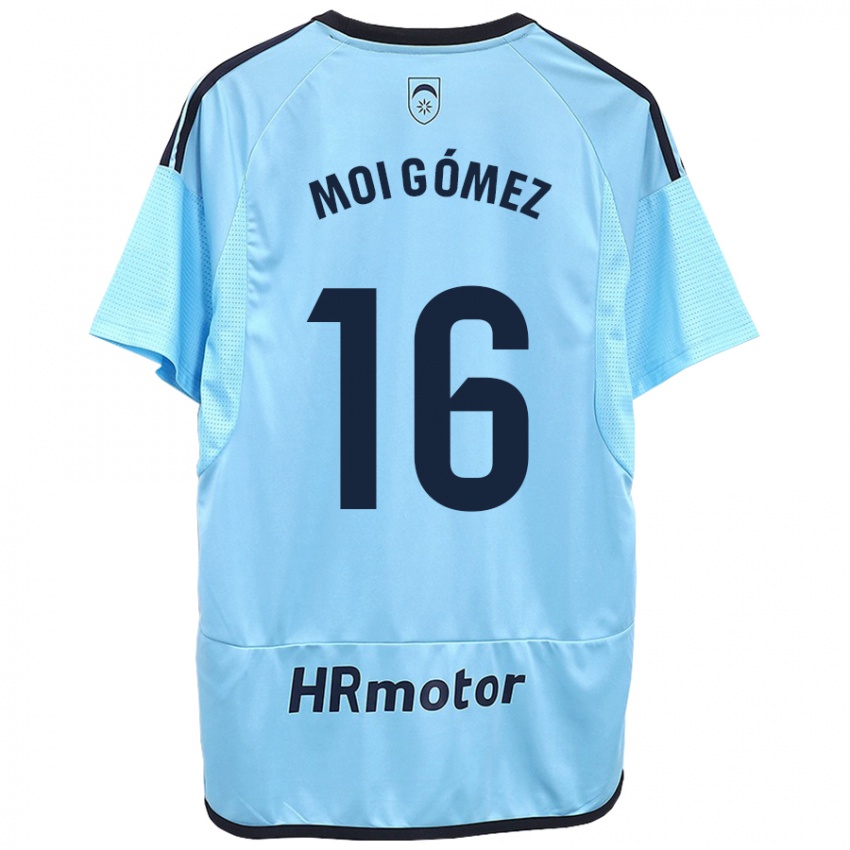 Kinder Moi Gómez #16 Blau Auswärtstrikot Trikot 2023/24 T-Shirt Österreich