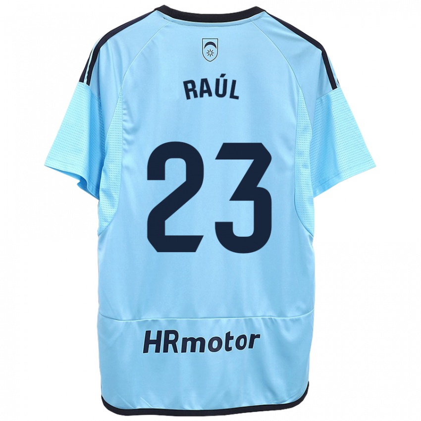 Kinder Raúl García #23 Blau Auswärtstrikot Trikot 2023/24 T-Shirt Österreich