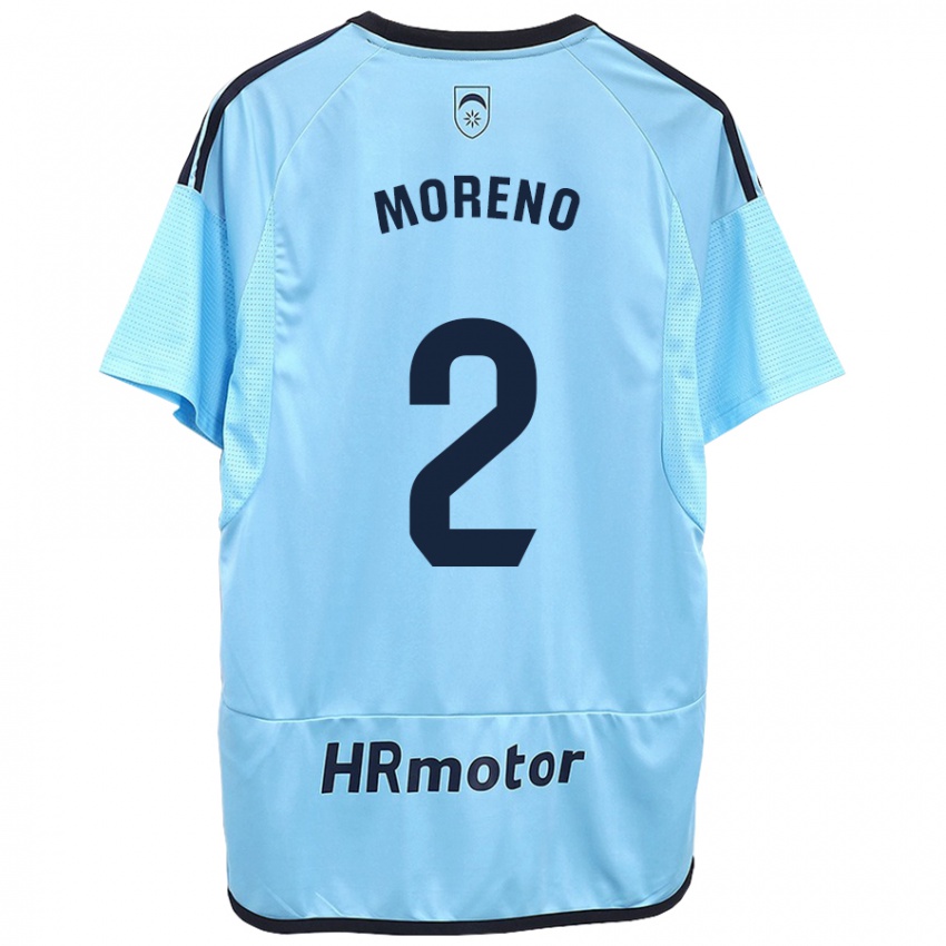 Kinder Jorge Moreno #27 Blau Auswärtstrikot Trikot 2023/24 T-Shirt Österreich