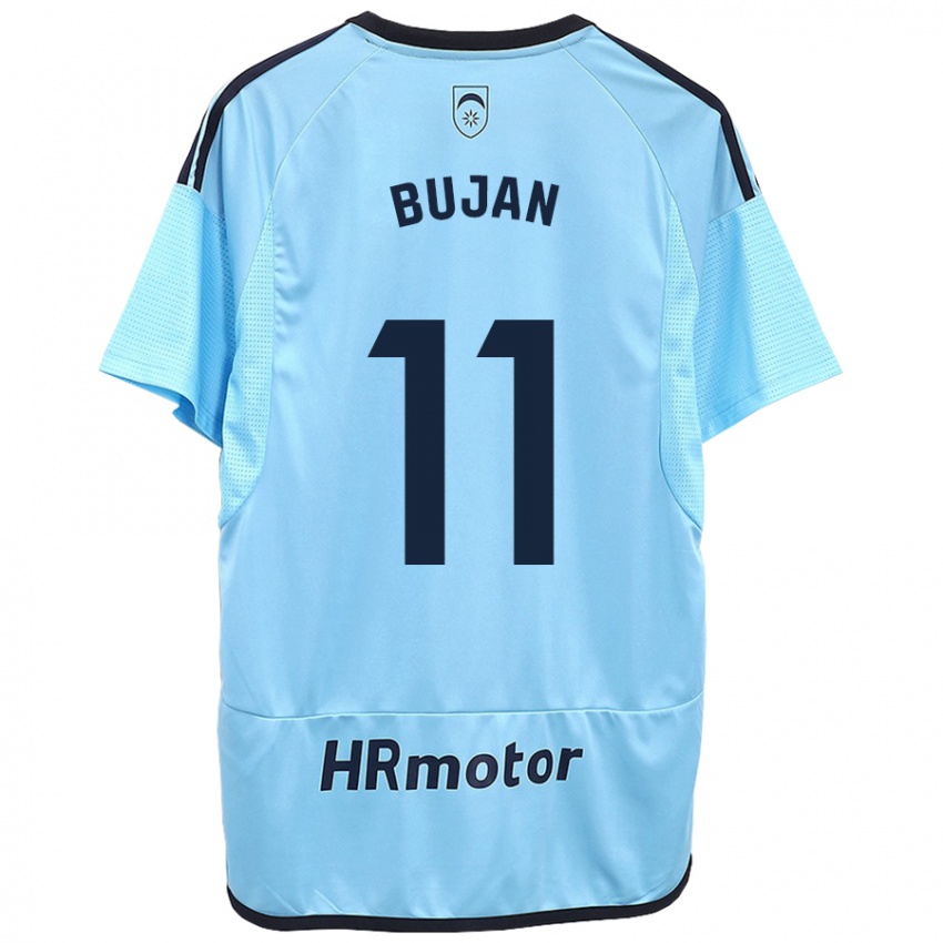 Kinder Unai Buján #11 Blau Auswärtstrikot Trikot 2023/24 T-Shirt Österreich