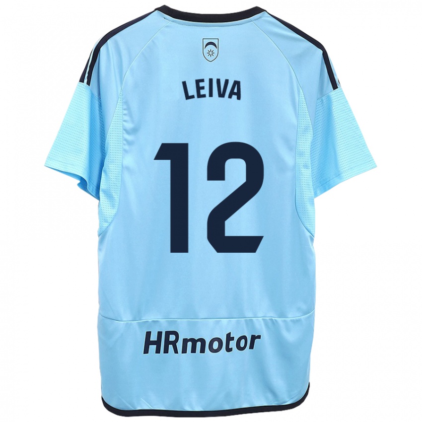 Kinder Álvaro Leiva #12 Blau Auswärtstrikot Trikot 2023/24 T-Shirt Österreich