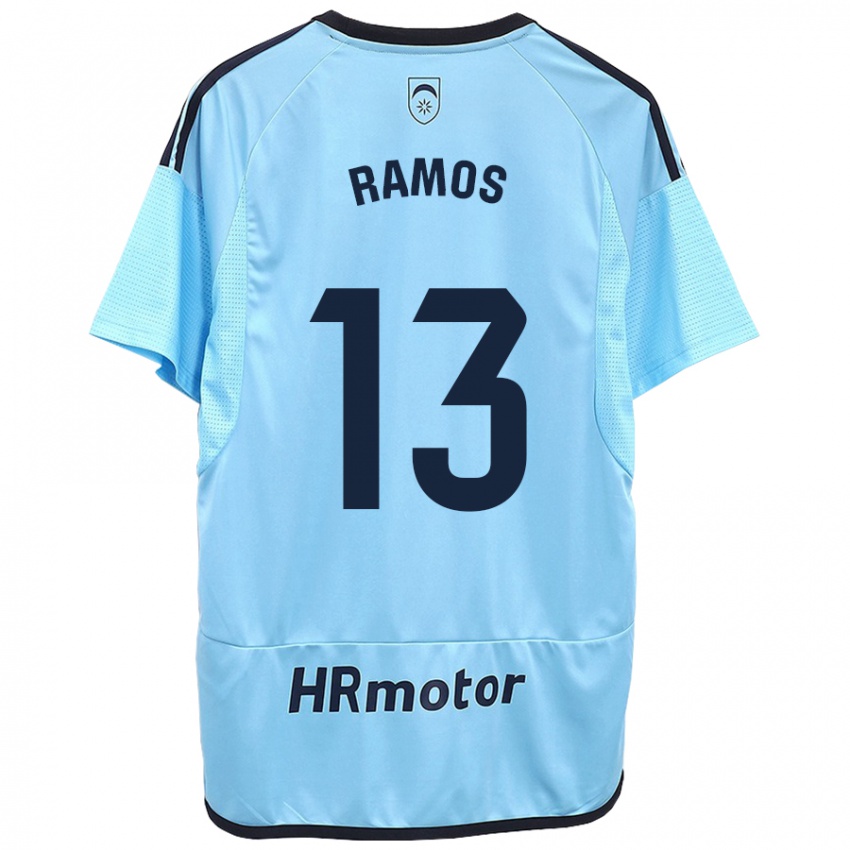 Kinder Darío Ramos #13 Blau Auswärtstrikot Trikot 2023/24 T-Shirt Österreich