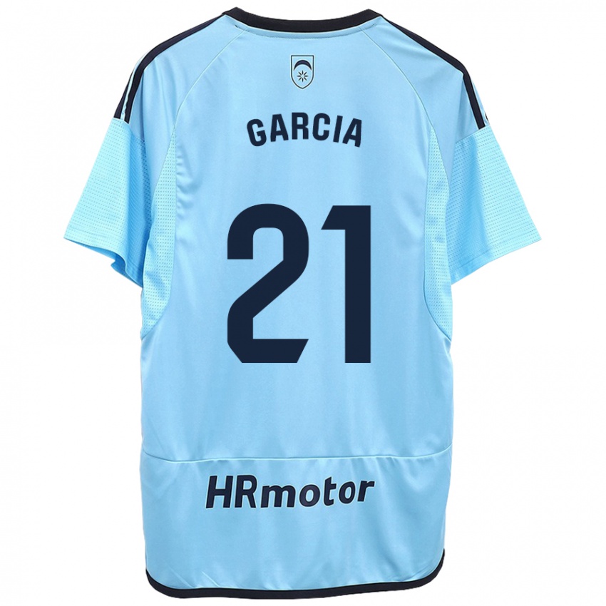 Kinder Jon García #21 Blau Auswärtstrikot Trikot 2023/24 T-Shirt Österreich