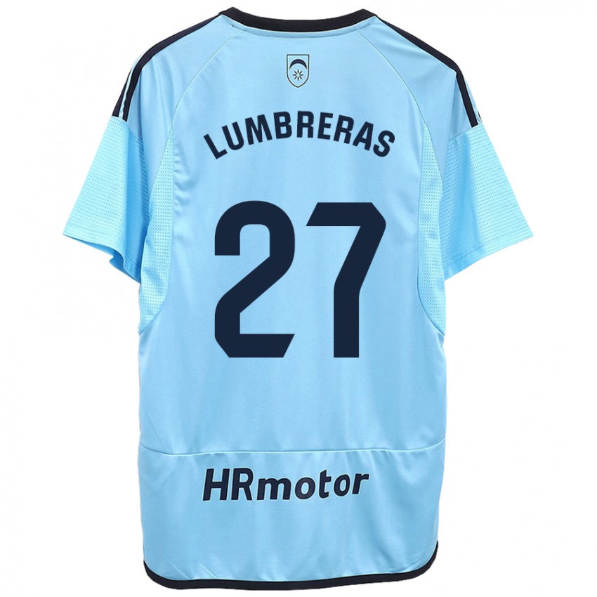 Kinder Carlos Lumbreras #27 Blau Auswärtstrikot Trikot 2023/24 T-Shirt Österreich