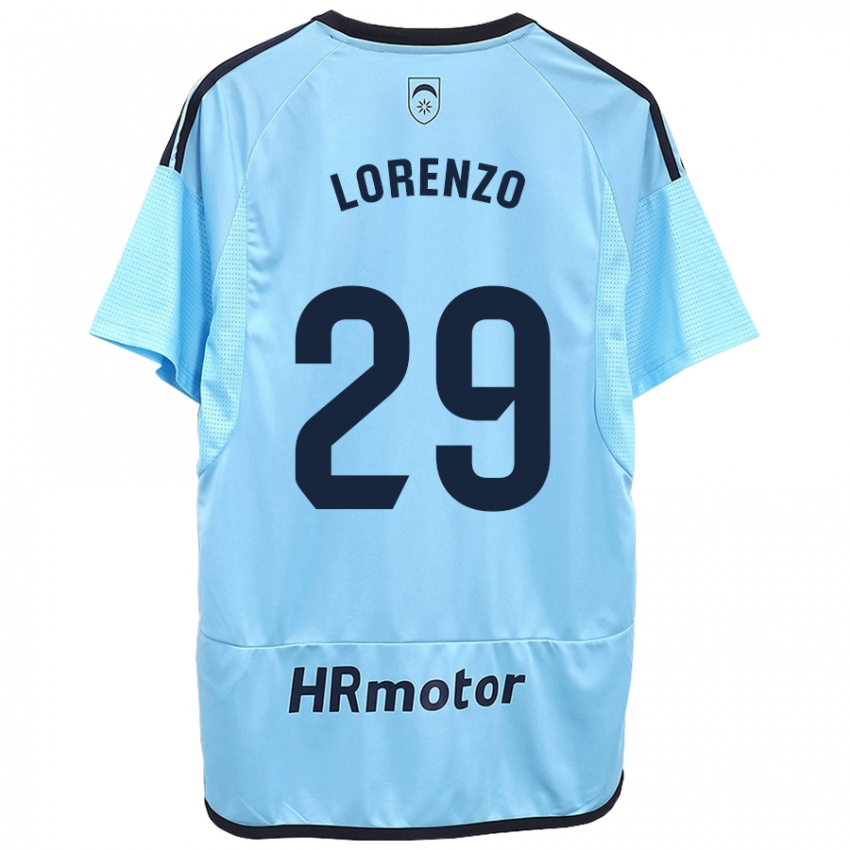 Kinder Nowend Lorenzo #29 Blau Auswärtstrikot Trikot 2023/24 T-Shirt Österreich