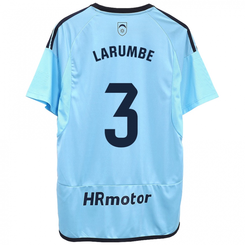 Kinder Saioa Larumbe Beloqui #3 Blau Auswärtstrikot Trikot 2023/24 T-Shirt Österreich