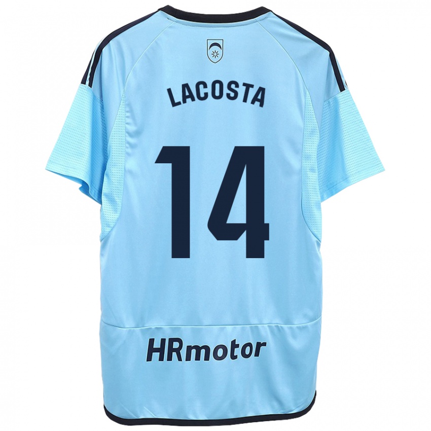 Kinder Iara Lacosta Sanchez #14 Blau Auswärtstrikot Trikot 2023/24 T-Shirt Österreich