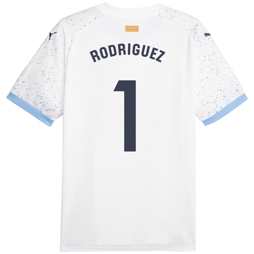 Kinder Maria Rodríguez #1 Weiß Auswärtstrikot Trikot 2023/24 T-Shirt Österreich