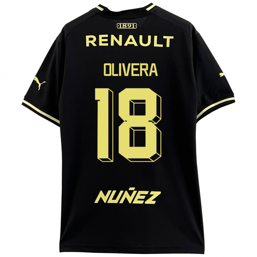 Kinder Maximiliano Olivera #18 Schwarz Auswärtstrikot Trikot 2023/24 T-Shirt Österreich