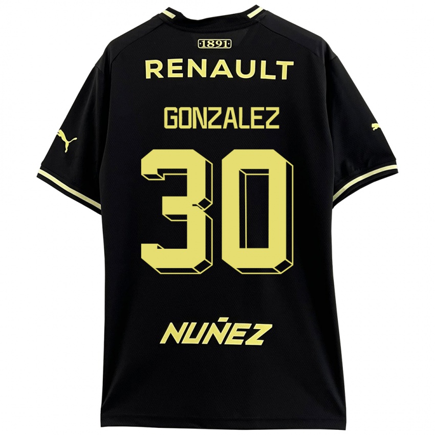 Kinder Ángel González #30 Schwarz Auswärtstrikot Trikot 2023/24 T-Shirt Österreich