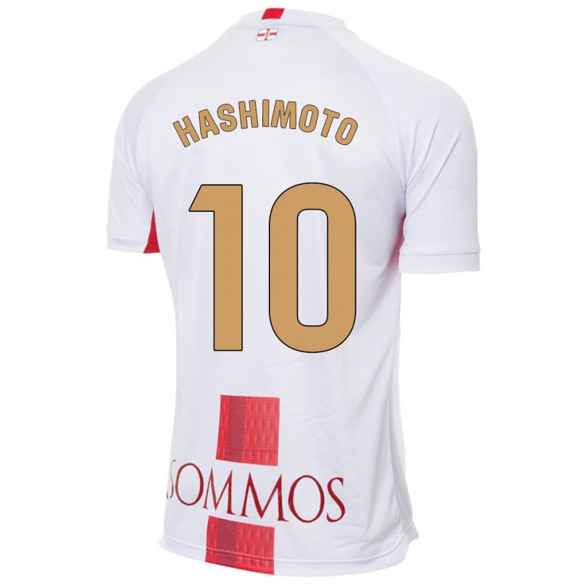 Kinder Kento Hashimoto #10 Weiß Auswärtstrikot Trikot 2023/24 T-Shirt Österreich