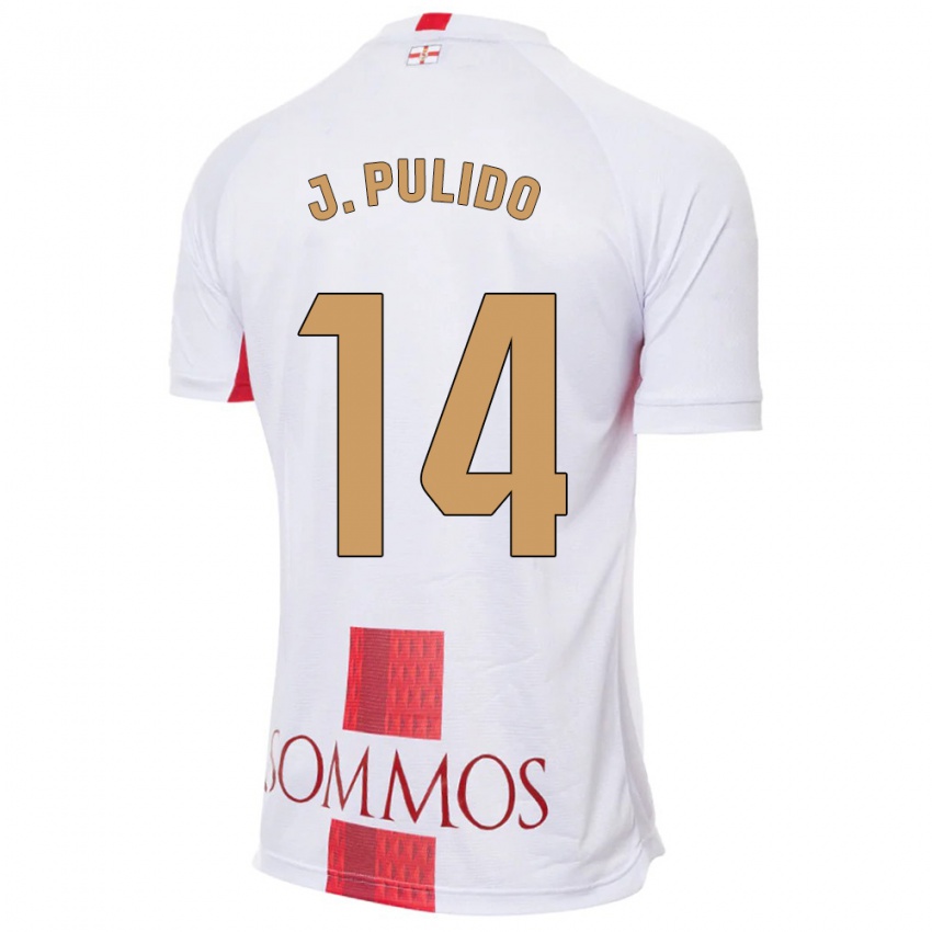 Kinder Jorge Pulido #14 Weiß Auswärtstrikot Trikot 2023/24 T-Shirt Österreich