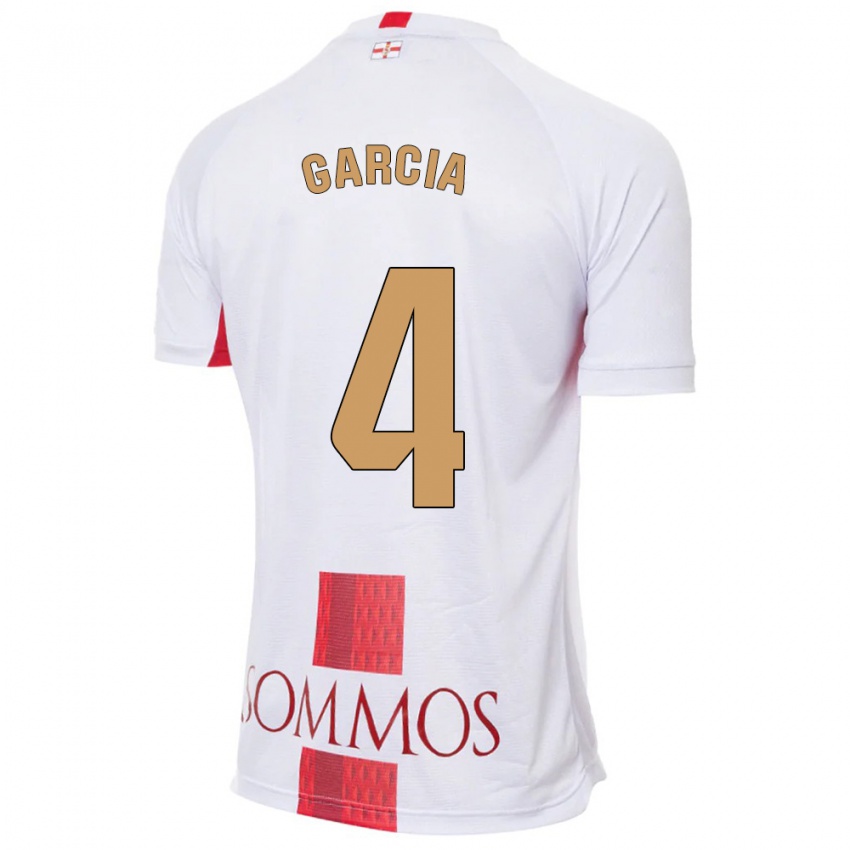 Kinder Nacho García #4 Weiß Auswärtstrikot Trikot 2023/24 T-Shirt Österreich