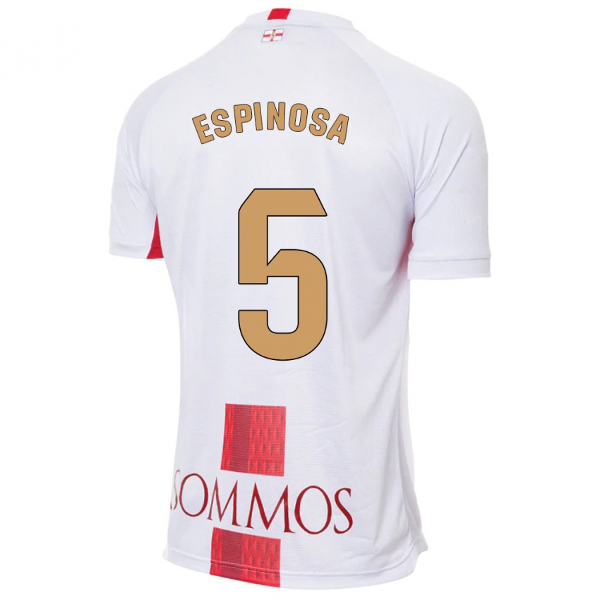 Kinder Diego Espinosa #5 Weiß Auswärtstrikot Trikot 2023/24 T-Shirt Österreich