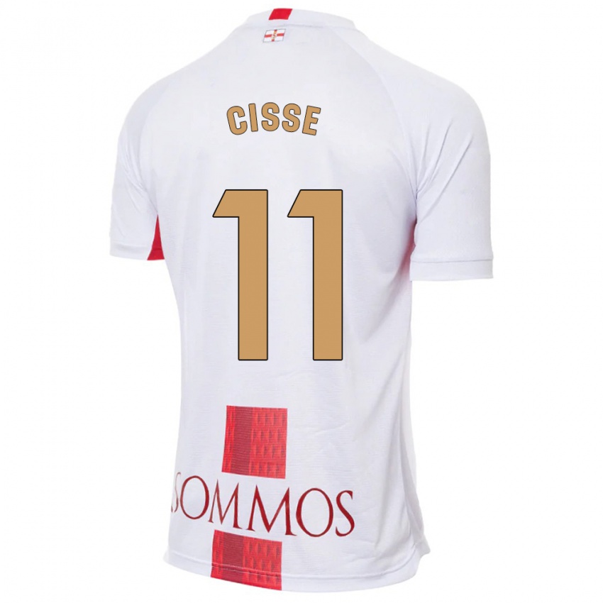 Kinder Bakary Cissé #11 Weiß Auswärtstrikot Trikot 2023/24 T-Shirt Österreich