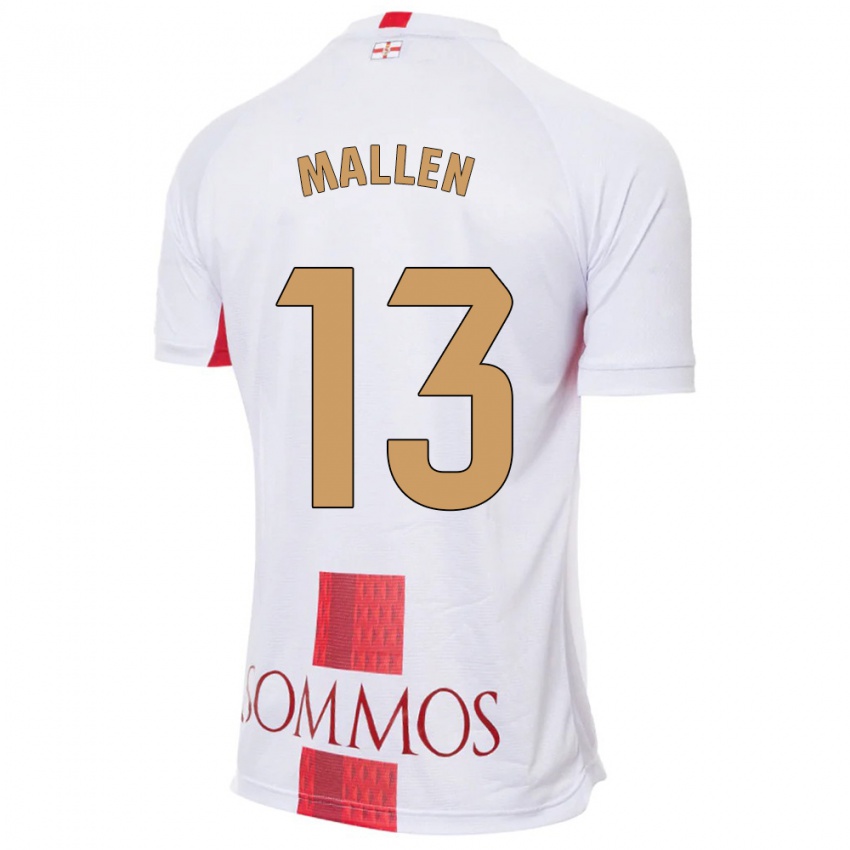 Kinder Lucía Mallén #13 Weiß Auswärtstrikot Trikot 2023/24 T-Shirt Österreich