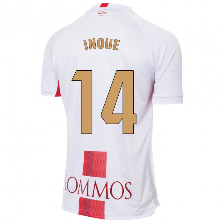 Kinder Moe Inoue #14 Weiß Auswärtstrikot Trikot 2023/24 T-Shirt Österreich