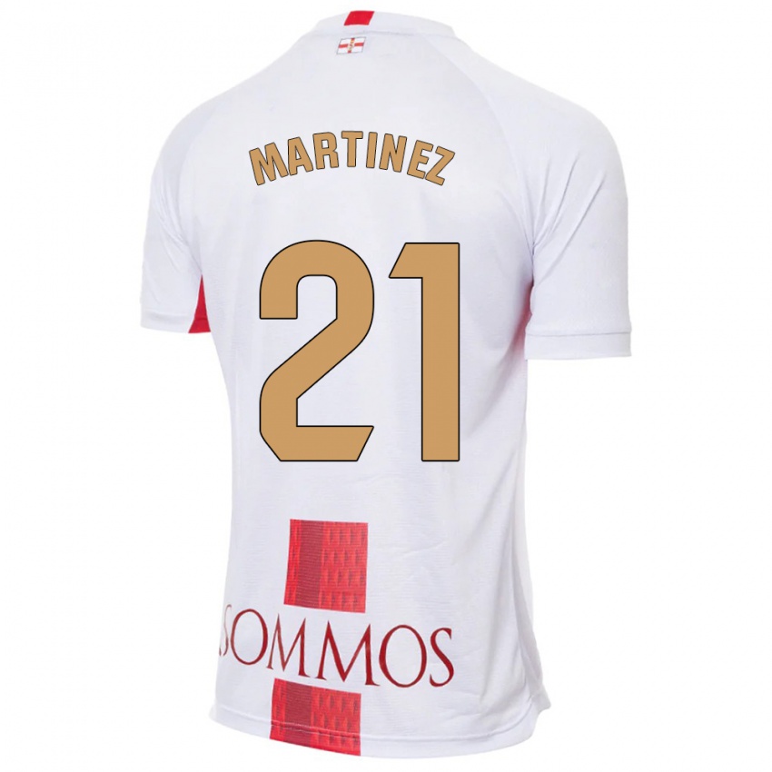 Kinder Alejandra Martínez #21 Weiß Auswärtstrikot Trikot 2023/24 T-Shirt Österreich