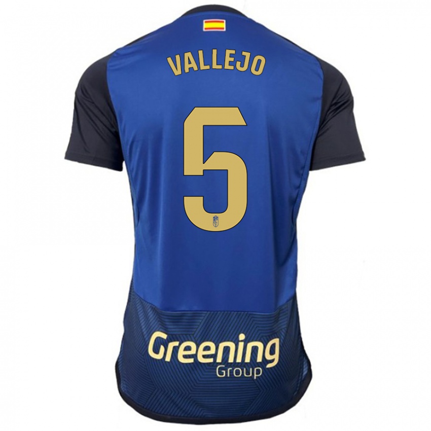 Kinder Jesus Vallejo #5 Marine Auswärtstrikot Trikot 2023/24 T-Shirt Österreich