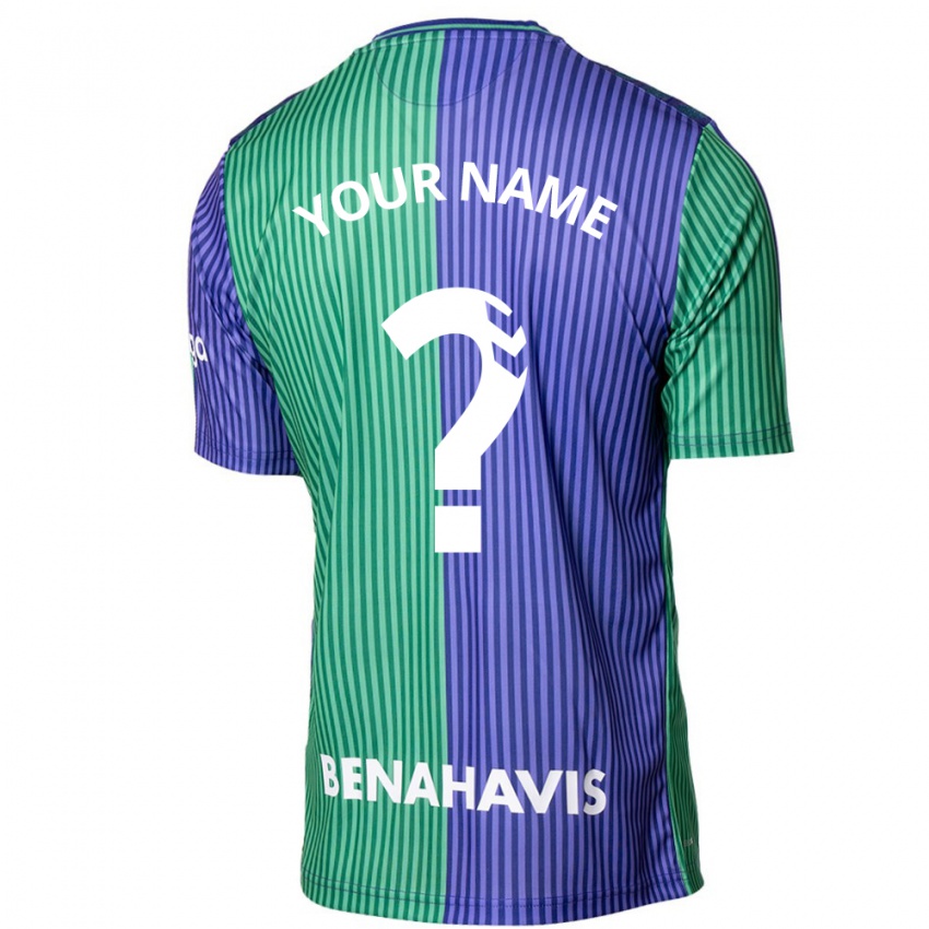Kinder Ihren Namen #0 Grün Blau Auswärtstrikot Trikot 2023/24 T-Shirt Österreich