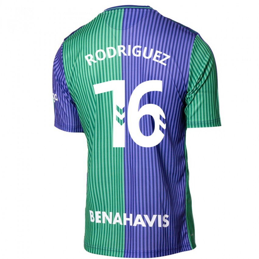 Kinder Genaro Rodríguez #16 Grün Blau Auswärtstrikot Trikot 2023/24 T-Shirt Österreich