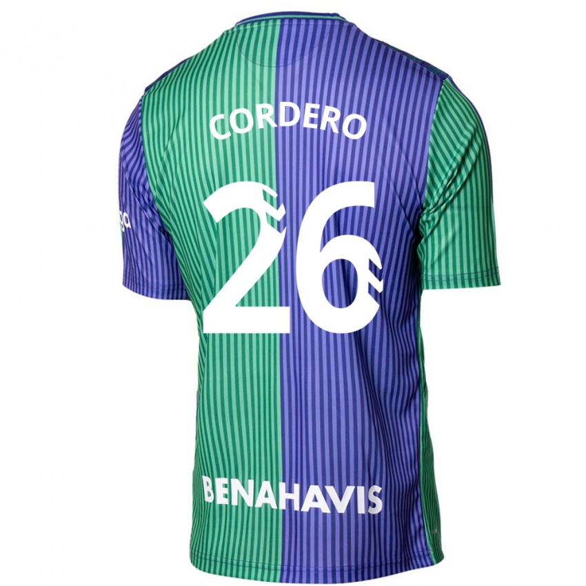 Kinder Antonio Cordero #26 Grün Blau Auswärtstrikot Trikot 2023/24 T-Shirt Österreich