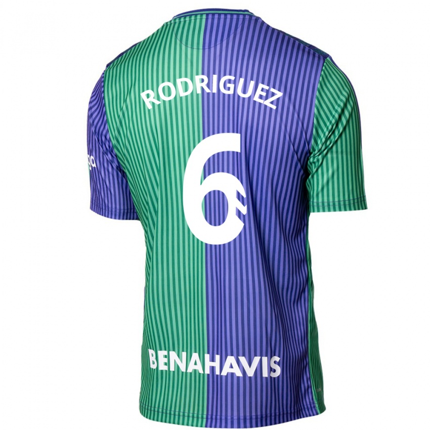 Kinder Rafa Rodríguez #6 Grün Blau Auswärtstrikot Trikot 2023/24 T-Shirt Österreich