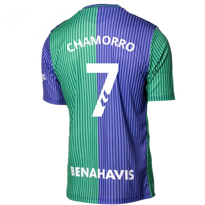 Kinder Alexis Chamorro #7 Grün Blau Auswärtstrikot Trikot 2023/24 T-Shirt Österreich