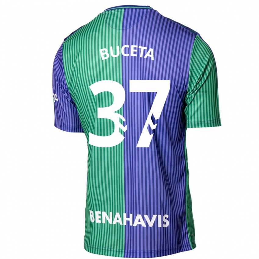 Kinder Ana Buceta #37 Grün Blau Auswärtstrikot Trikot 2023/24 T-Shirt Österreich