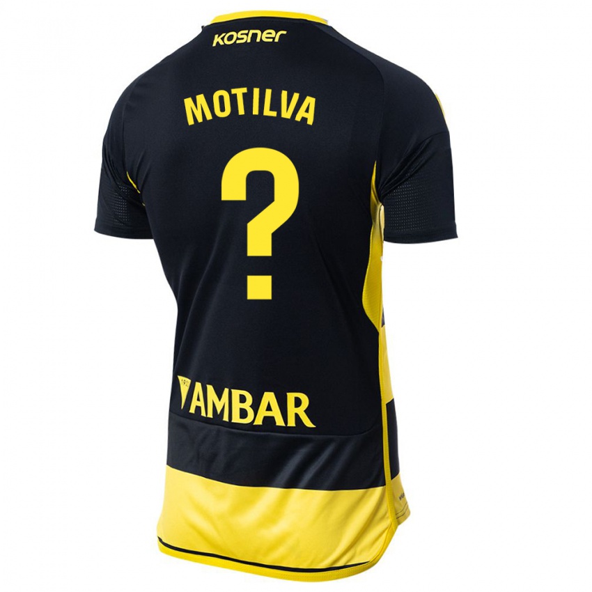 Kinder Adrián Motilva #0 Schwarz Gelb Auswärtstrikot Trikot 2023/24 T-Shirt Österreich