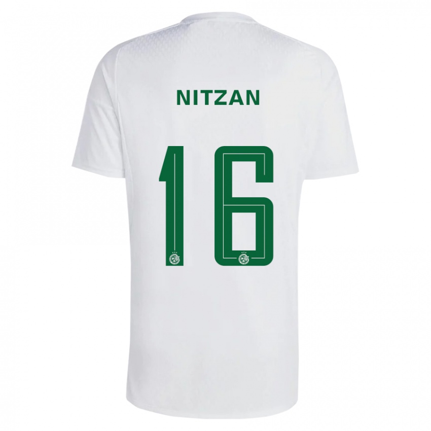 Kinder Itamar Nitzan #16 Grün Blau Auswärtstrikot Trikot 2023/24 T-Shirt Österreich