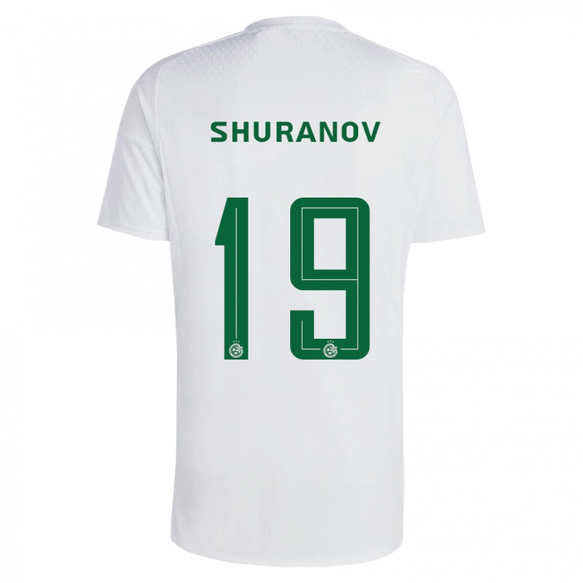 Kinder Erik Shuranov #19 Grün Blau Auswärtstrikot Trikot 2023/24 T-Shirt Österreich