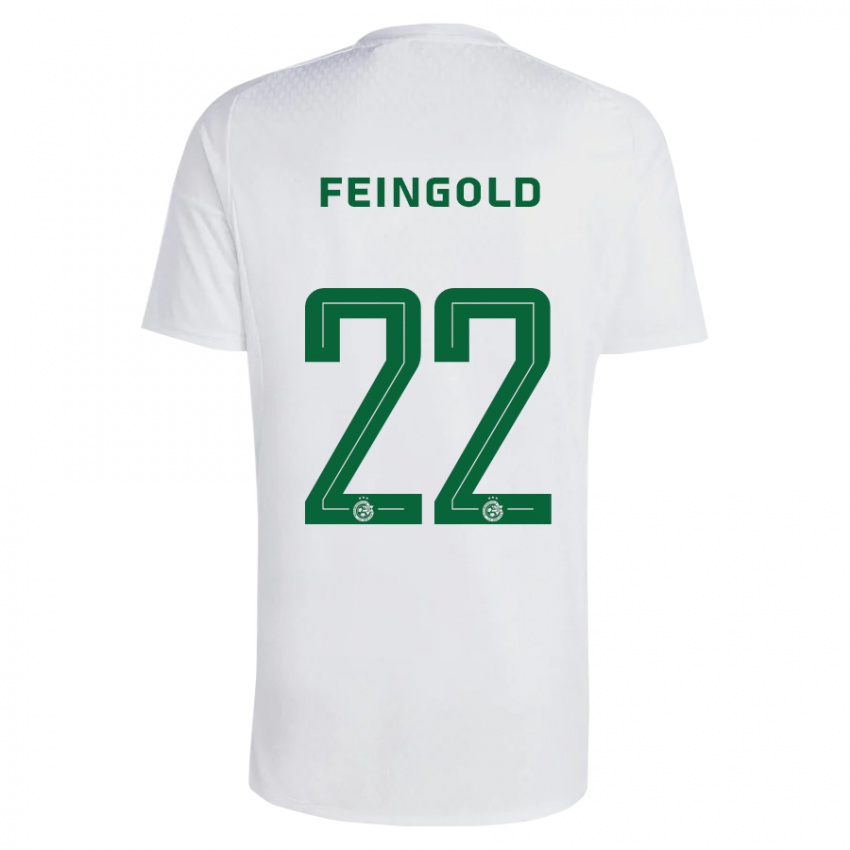 Kinder Ilay Feingold #22 Grün Blau Auswärtstrikot Trikot 2023/24 T-Shirt Österreich