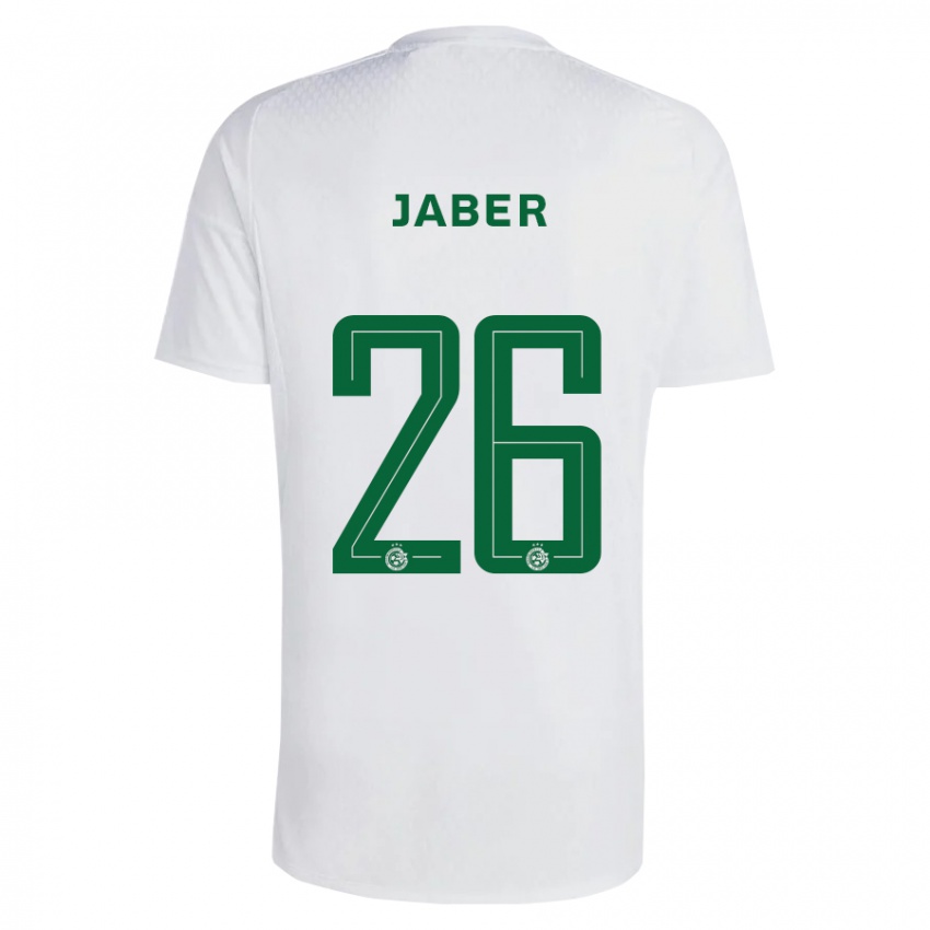 Kinder Mahmoud Jaber #26 Grün Blau Auswärtstrikot Trikot 2023/24 T-Shirt Österreich