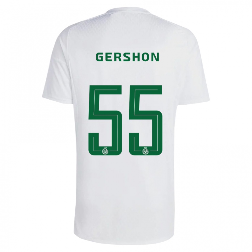 Kinder Rami Gershon #55 Grün Blau Auswärtstrikot Trikot 2023/24 T-Shirt Österreich