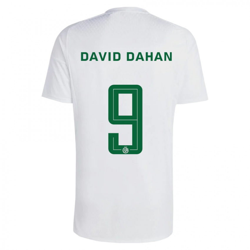 Kinder Omer David Dahan #9 Grün Blau Auswärtstrikot Trikot 2023/24 T-Shirt Österreich