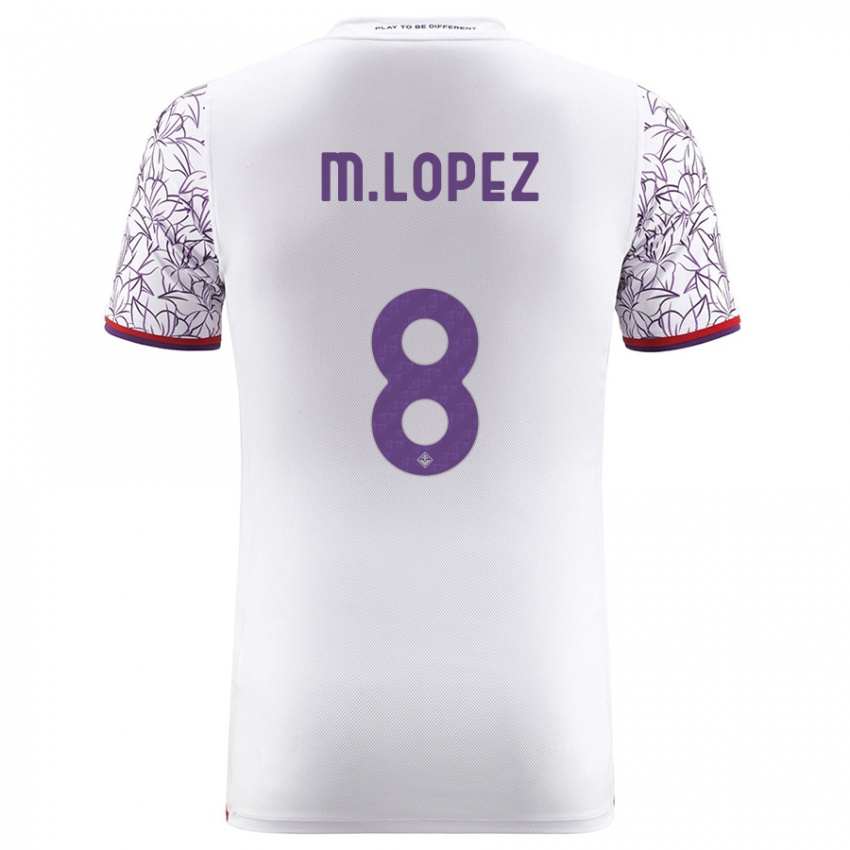 Kinder Maxime López #8 Weiß Auswärtstrikot Trikot 2023/24 T-Shirt Österreich