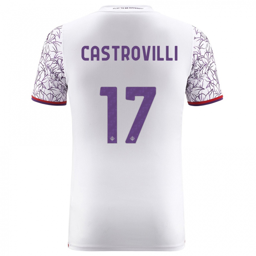 Kinder Gaetano Castrovilli #17 Weiß Auswärtstrikot Trikot 2023/24 T-Shirt Österreich