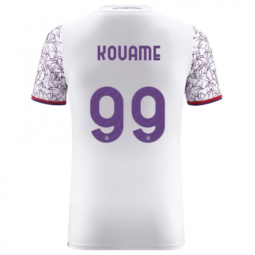 Kinder Christian Kouamé #99 Weiß Auswärtstrikot Trikot 2023/24 T-Shirt Österreich