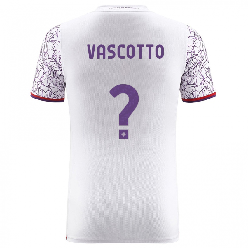 Kinder Edoardo Vascotto #0 Weiß Auswärtstrikot Trikot 2023/24 T-Shirt Österreich