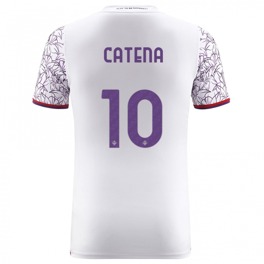 Kinder Michaela Catena #10 Weiß Auswärtstrikot Trikot 2023/24 T-Shirt Österreich