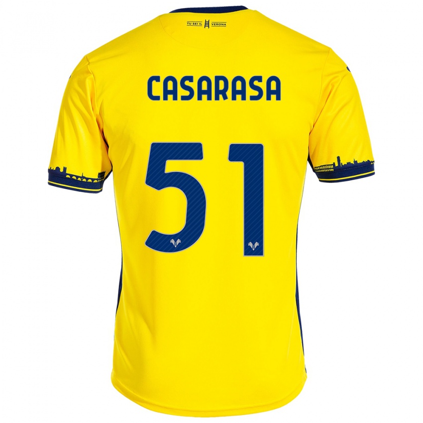 Kinder Asia Casarasa #51 Gelb Auswärtstrikot Trikot 2023/24 T-Shirt Österreich