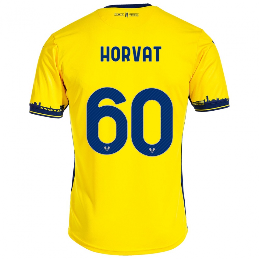 Kinder Mihaela Horvat #60 Gelb Auswärtstrikot Trikot 2023/24 T-Shirt Österreich