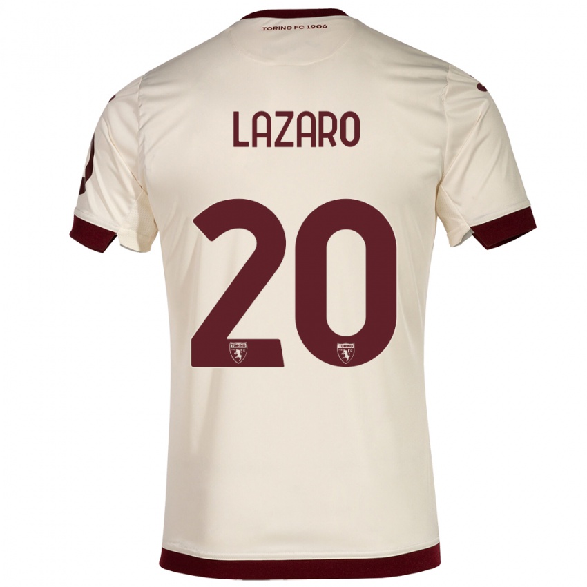 Kinder Valentino Lazaro #20 Sekt Auswärtstrikot Trikot 2023/24 T-Shirt Österreich