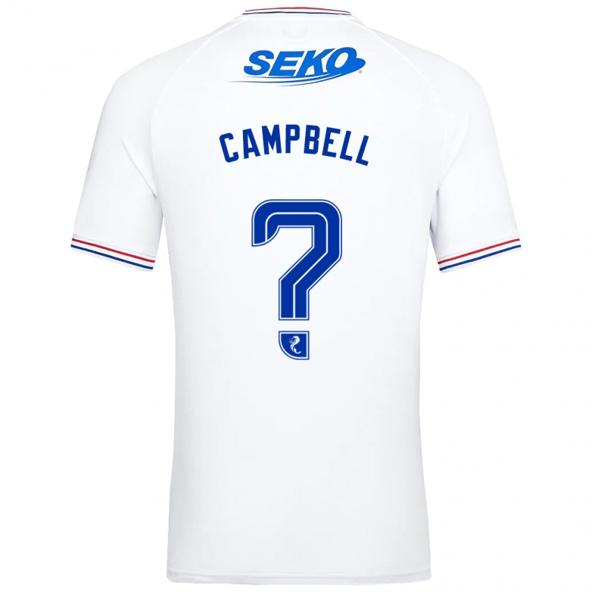 Kinder Connor Campbell #0 Weiß Auswärtstrikot Trikot 2023/24 T-Shirt Österreich