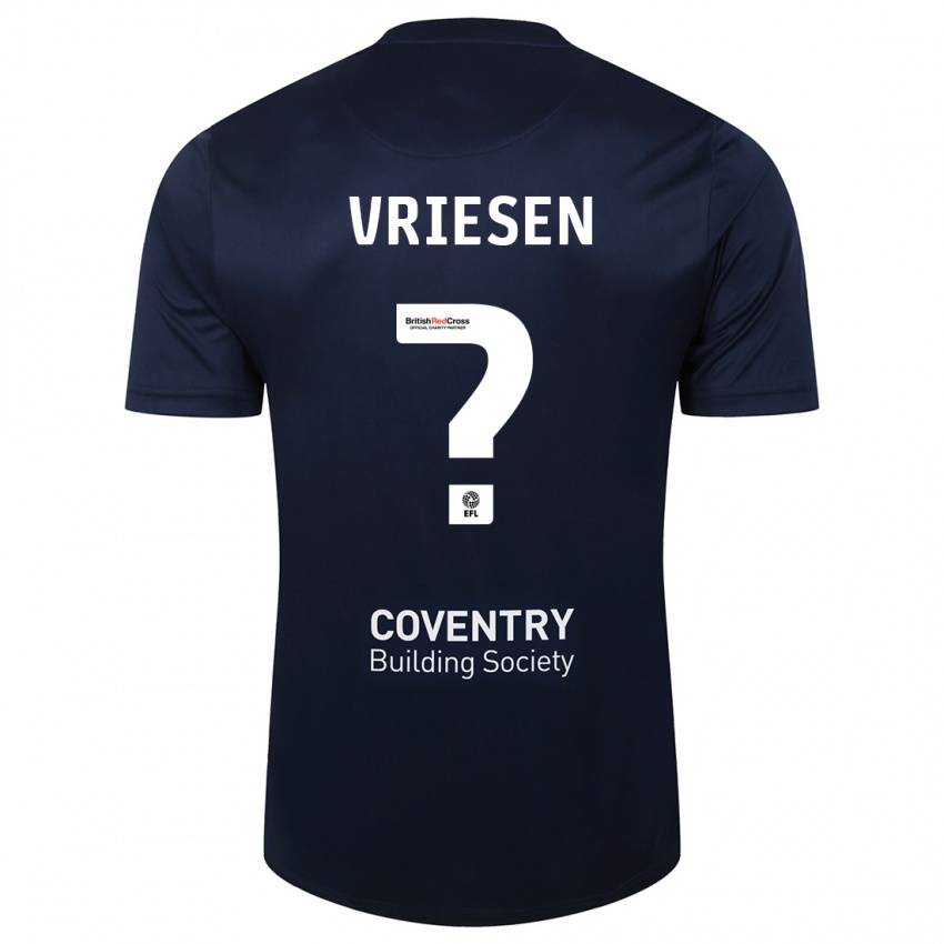 Kinder Fabian Vriesen #0 Rote Marine Auswärtstrikot Trikot 2023/24 T-Shirt Österreich