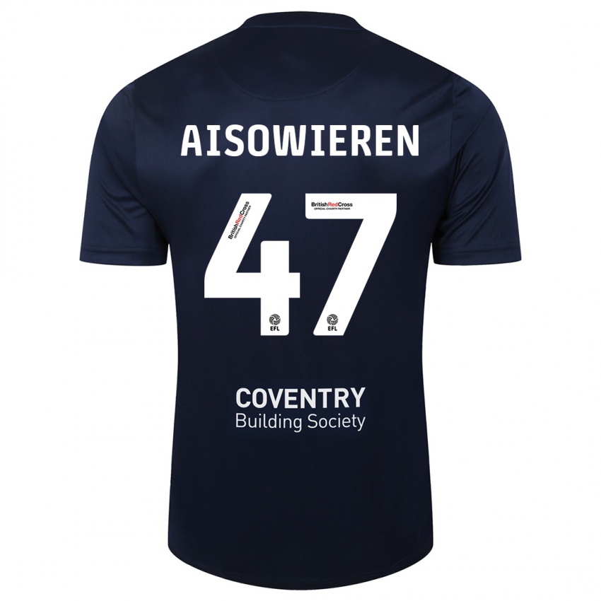 Kinder Evan Eghosa Aisowieren #47 Rote Marine Auswärtstrikot Trikot 2023/24 T-Shirt Österreich